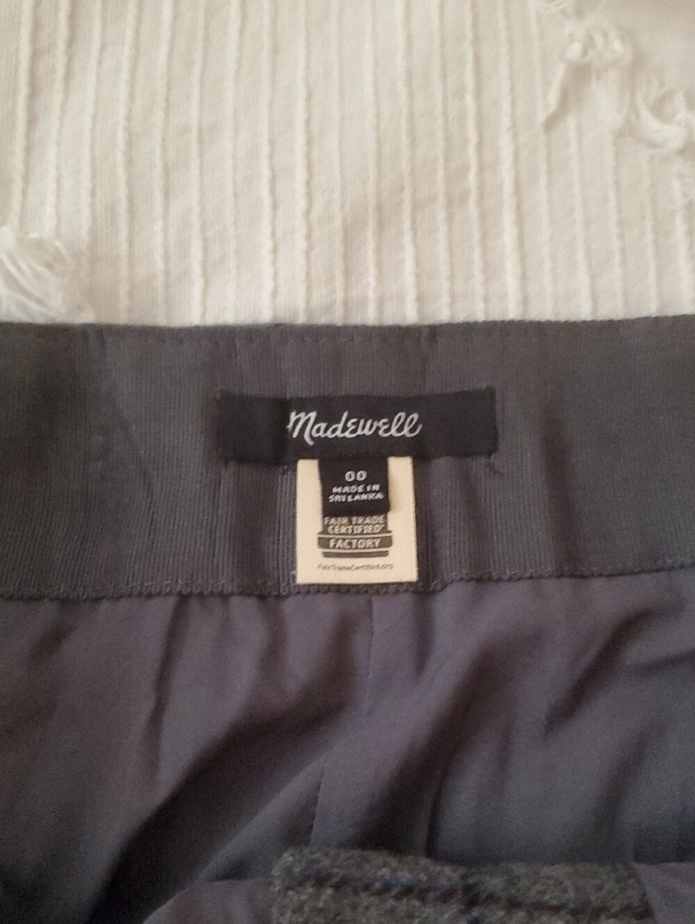 Madewell Wool Button-Front Mini Skirt In Windowpane - Picture 8 of 13